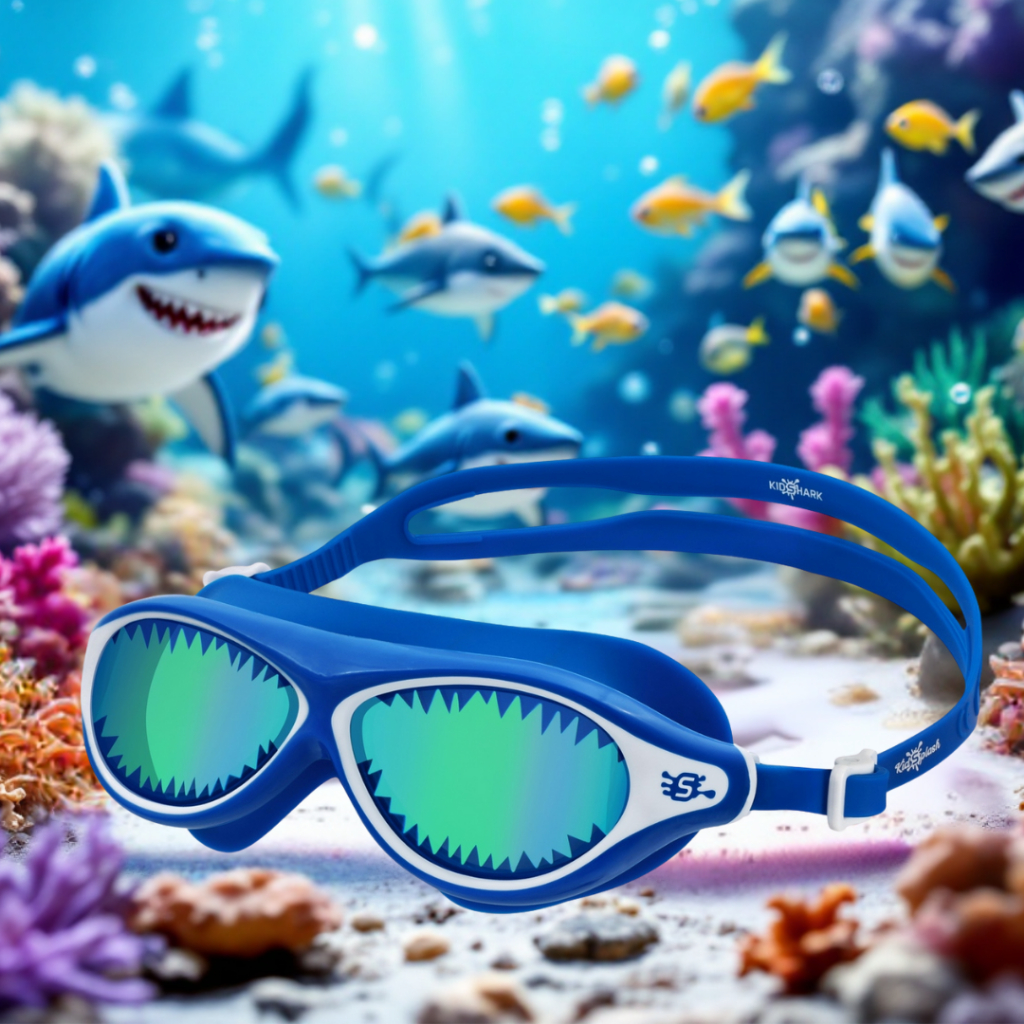 Óculos de Natação Infantil 2 à 6 anos Tubarão Speedo KidShark Mascara de Natação Infantil