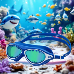 Óculos de Natação Infantil 2 à 6 anos Tubarão Speedo KidShark Mascara de Natação Infantil
