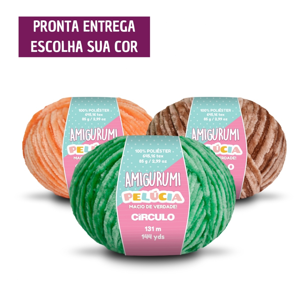 Linha Amigurumi Pelucia Círculo 100g - 131 metros - Pelúcia de Verdade