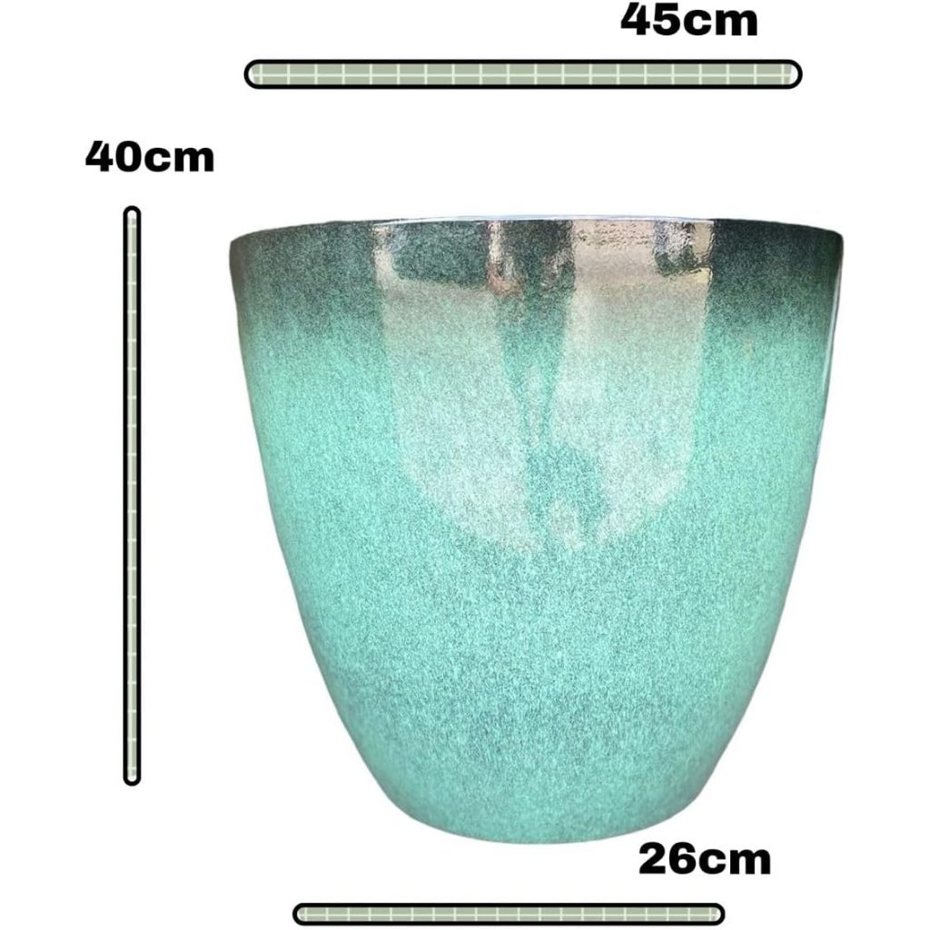 Vaso Para Plantas Grande Decorativo Sala Jardim Alto Brilho (Liso/Azul-Piscina), Vasos para Plantas e Jardim.