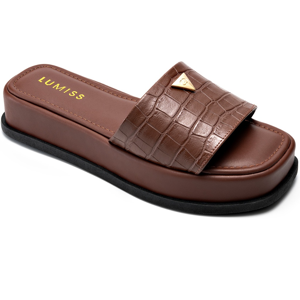 Sandália Tamanco Feminino Lumiss Flatform Confortável Juta Marrom em Oferta na Shopee