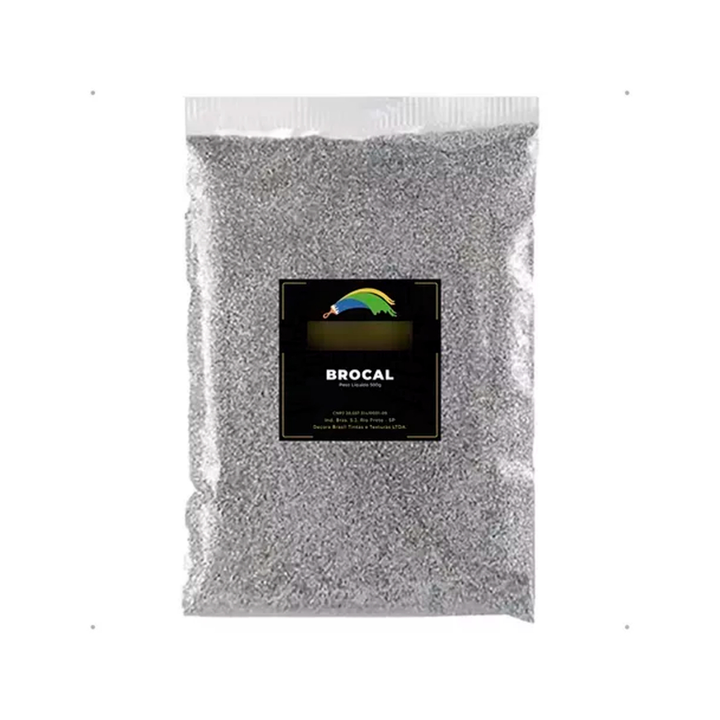 Glitter (brocal) metalizado prata para tintas e artesanato e decoração 100g Brilho em Oferta na Shopee