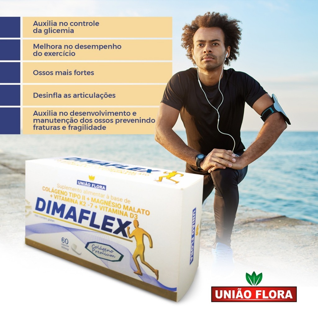 DIMAFLEX 60 CAPSULAS | COLÁGENO TIPO 2 em Oferta na Shopee
