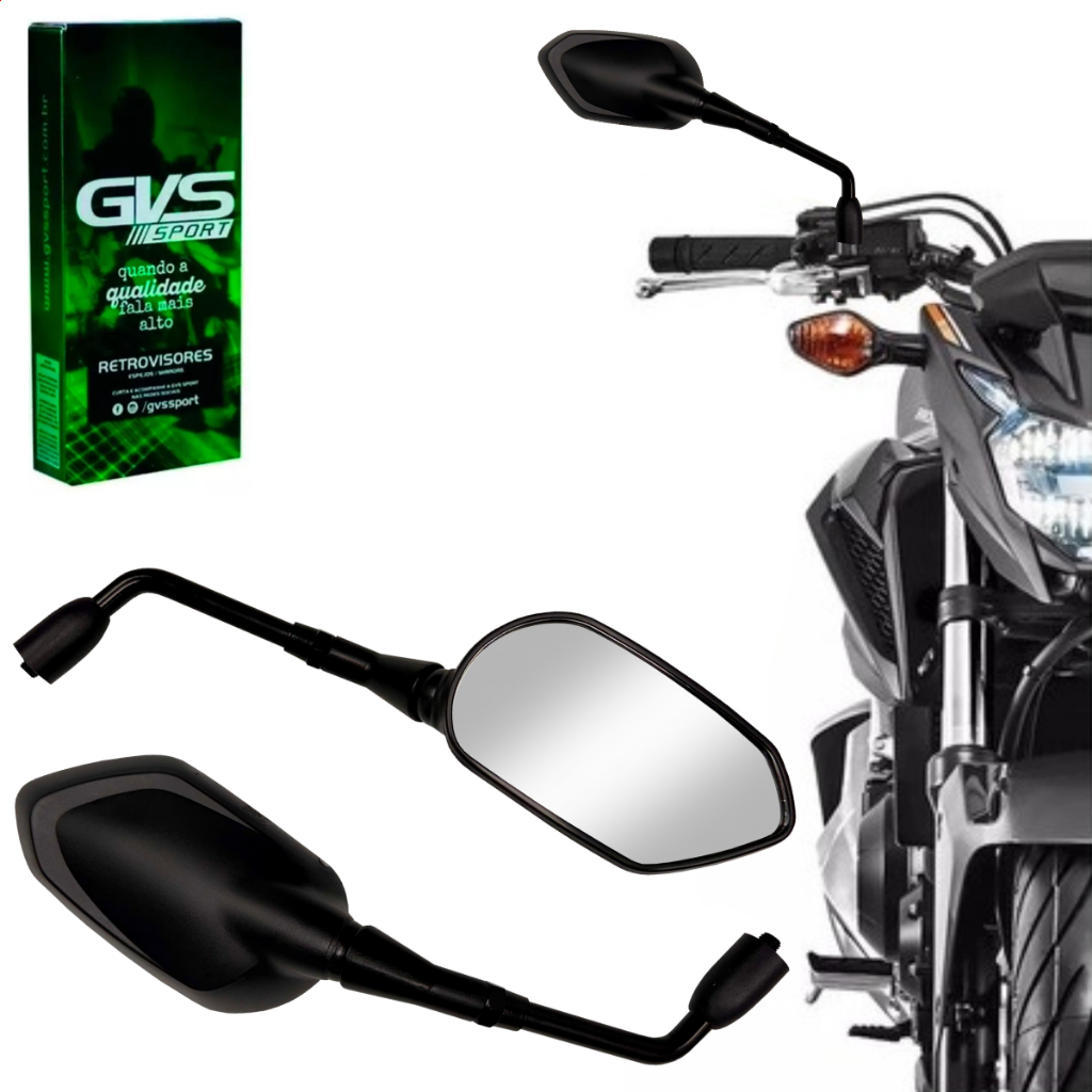 Retrovisor Modelo Tiger Sport 660 Gvs Para Honda e Yamaha em Oferta na Shopee