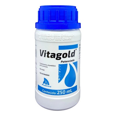 Vitagold Potenciado 250ml Vitagold para Aves Vitagold 250ml Vitamina para Aves Equinos Suínos Cães — imagem 2 de 2
