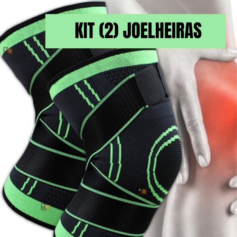 Kit 2 Joelheiras De Compressão Estabilizadora Tensor Alívio De Dor No Joelho 360°