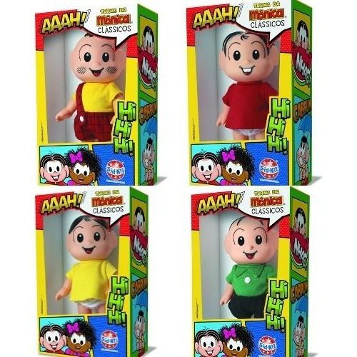 BonecoTurma Da Mônica Classicos Cebolinha Cascão Magali SID NYL