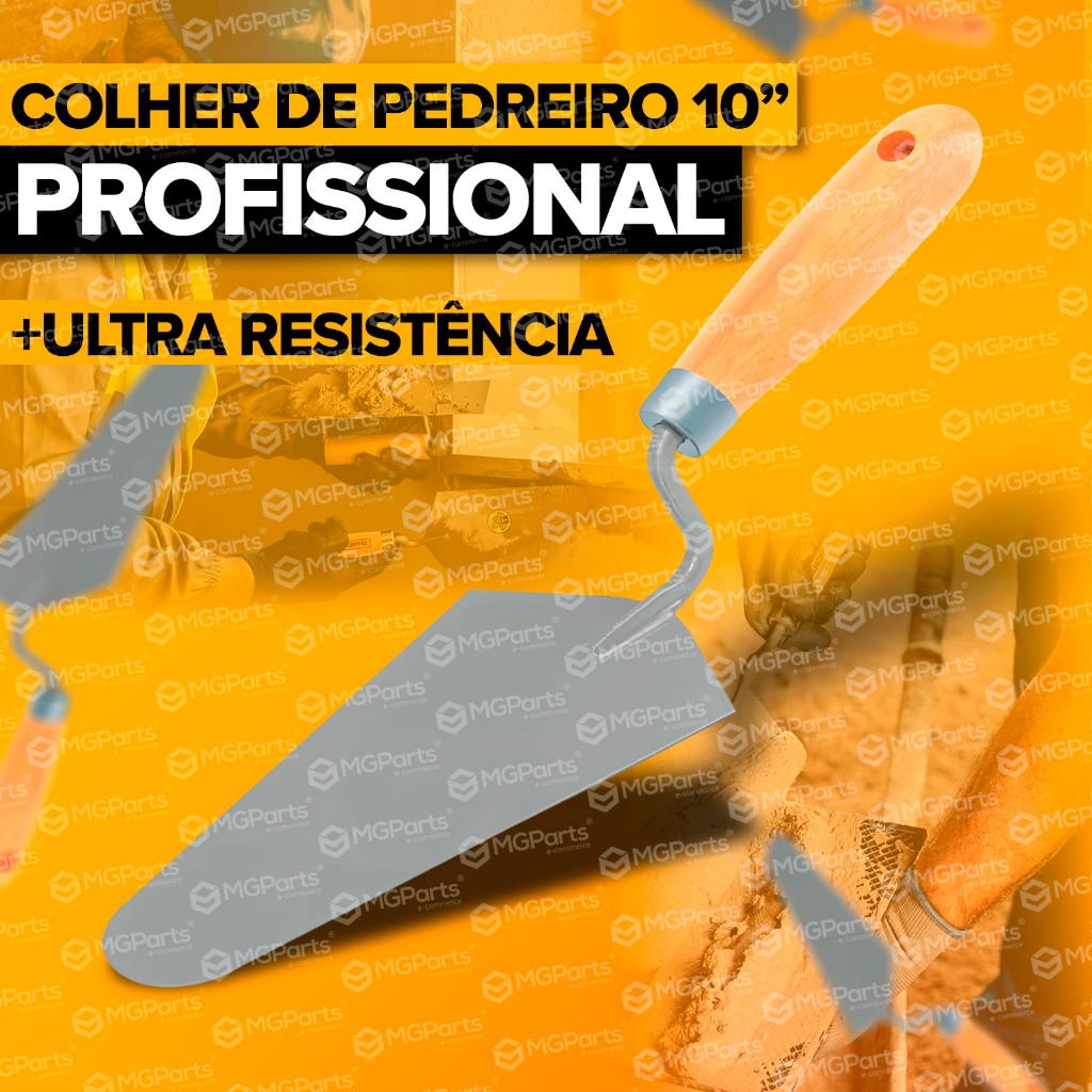 Colher de Pedreiro Profissional Para Azulejista Canto Reto 6" 7" 8" 9" 10" Polegadas Obra Construção em Oferta na Shopee