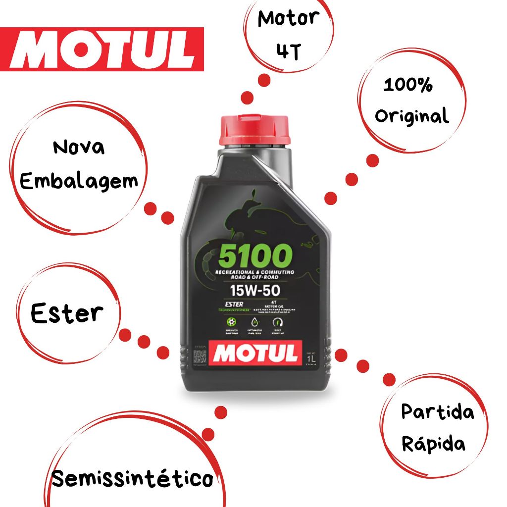 Troca de Óleo Cb 300f Twister Cb 250f Twister Motul 5100 15w50 + Filtro — imagem 2 de 2
