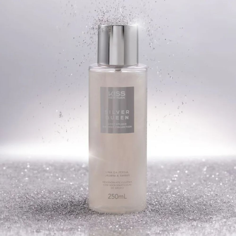 Body Splash Kiss New York Shimmer Silver Queen 250ml
