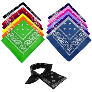 4 Bandanas Escolha as Cores Bandana Lenço Estampado em Oferta na Shopee