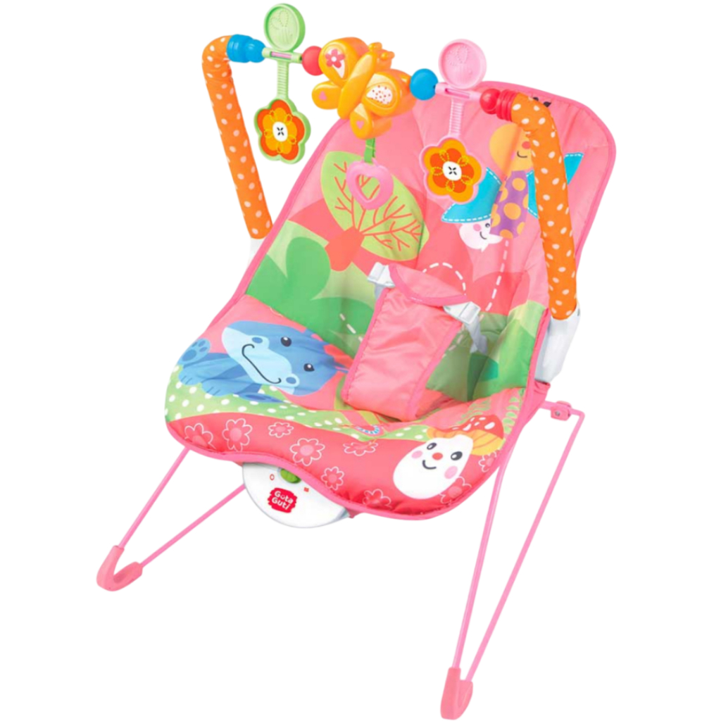 Cadeira de Balanço e Descanso Com  Móbile Vibração Suave e Musical da Zippy Toys em Oferta na Shopee