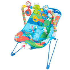 Cadeira de Descanso e Balanço da Zippy Toys com Móbile Vibração Suave Musica e Brinquedos Didáticos