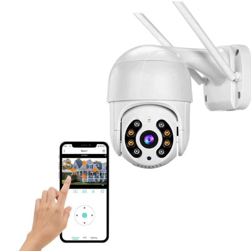 Câmera De Segurança Wi-fi Externa À Prova D'água Full Hd Icsee Gira 360 Speed Dome - Bivolt Casa
