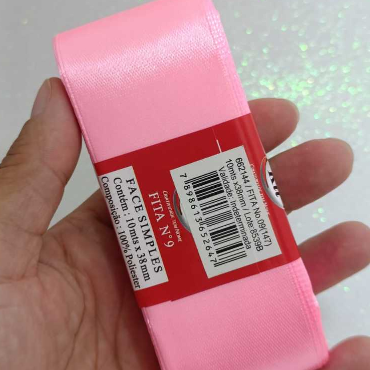 Fita de Cetim KIT Nº9 38mm Peça com 10 metros - Opção com 1 ou 2 Peças em Oferta na Shopee