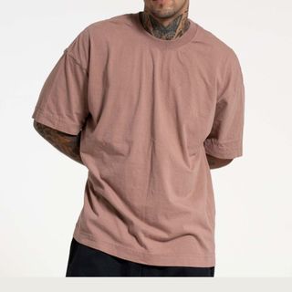 Camiseta Heavy Oversized Streetwear Mocha Mousse em Oferta na Shopee