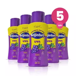 Kit 5 Sabonete Íntimo Feminino Uva Beijinhos Proteção e Frescor 200ml Belkit