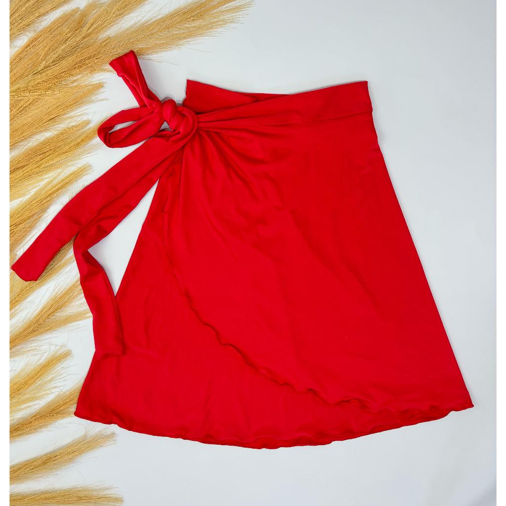 mini pareô, saida de praia, saia envelope, saia de amarrar lisa, praia e piscina em Oferta na Shopee
