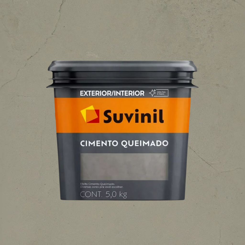 Massa Efeito Cimento Queimado Cor Dia de Chuva 5kg Suvinil em Oferta na Shopee