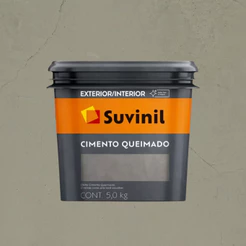 Massa Efeito Cimento Queimado Cor Dia de Chuva 5kg Suvinil