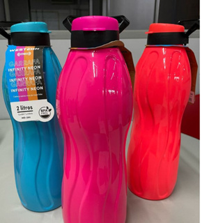 Garrafa  Garrafinha De Água Treino  Dieta Squeeze Neon Plástico Escola Academia 2000 Ml em Oferta na Shopee