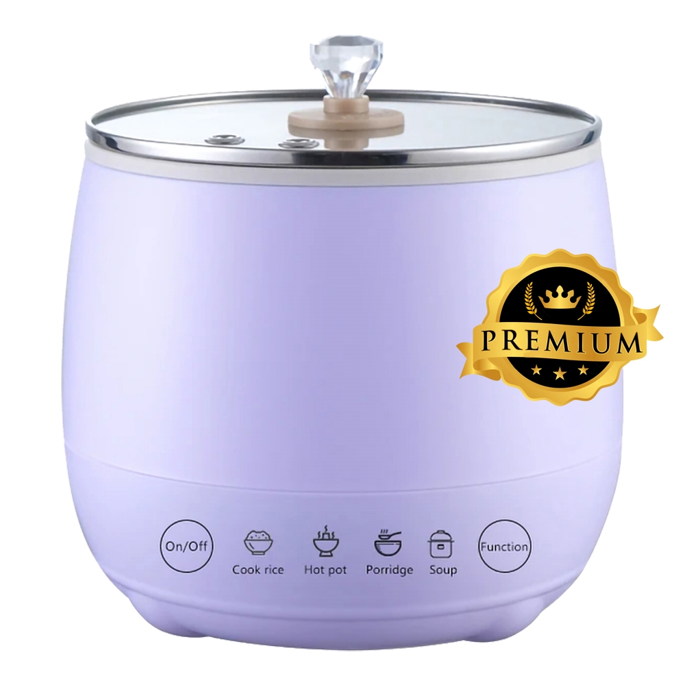 Imagem Mini Panela Elétrica De Arroz 350W Cerâmica 1,8 Litros Rice Cooker 110V e 220V PREMIUM