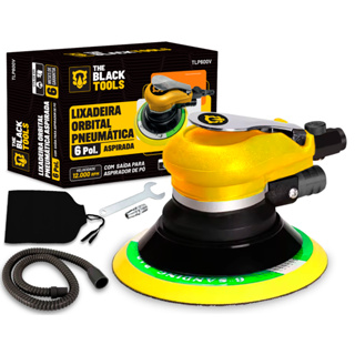 Lixadeira Pneumática Orbital 6 Rokit Roquite Hookit The Black Tools em Oferta na Shopee