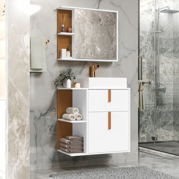 Kit de Banheiro Argos Balcão com Cuba e Espelho Cores - MJM Casa dos Móveis em Oferta na Shopee