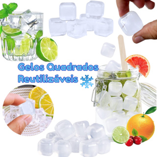 Cubo De Gelo Artificial Ecológico Reutilizável Transparente Para Bebida Drinks Atóxico em Oferta na Shopee