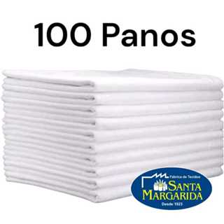 Pano Pé de Galinha Kit com 100 panos 100% Algodão Branco - Santa Margarida em Oferta na Shopee