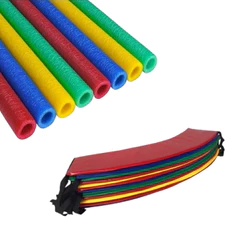 Kit Proteção de Molas 3,05m + 8 Isotubos Grandes Colorido para Cama Elástica Pula Pula Trampolim