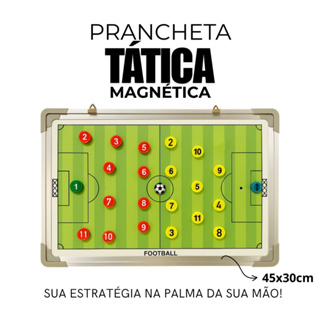 Quadro Prancheta Tatica Futebol Tecnico Futsal Magnetica Dupla Face Portatil em Oferta na Shopee