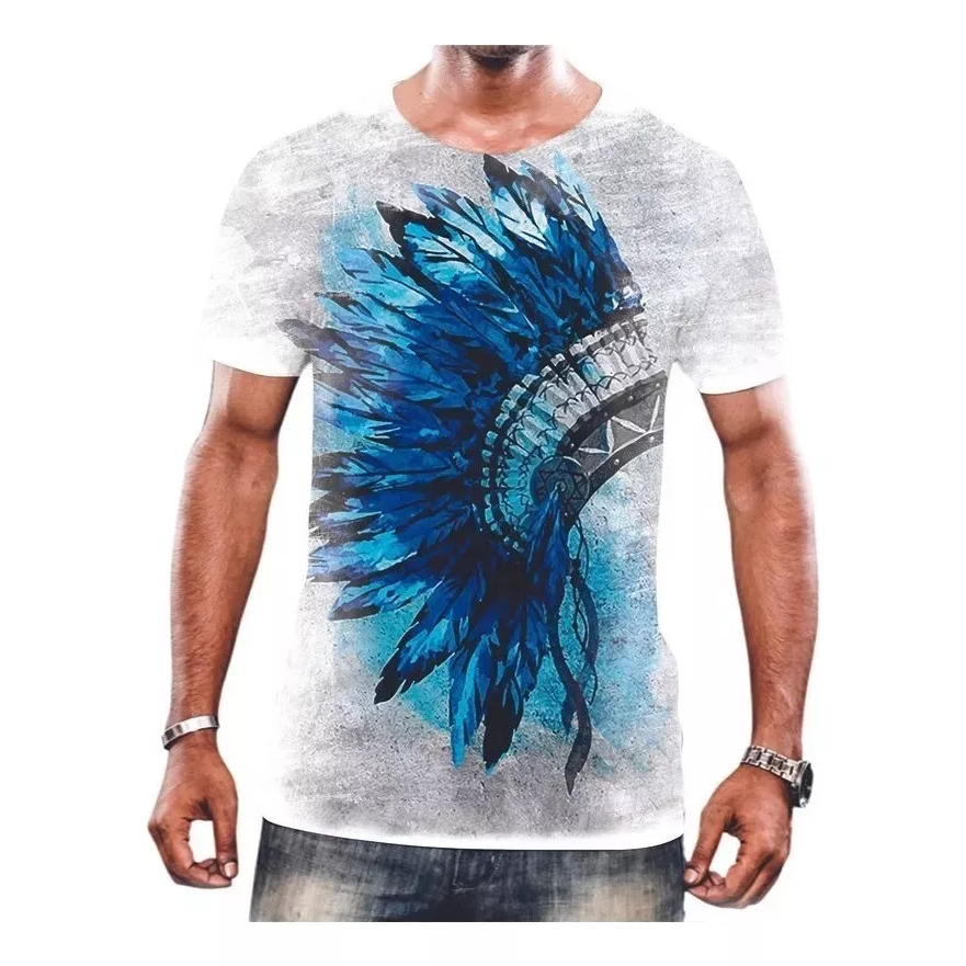 Camisa Camiseta Cacique Índio Tribo Indígena Chefe 217