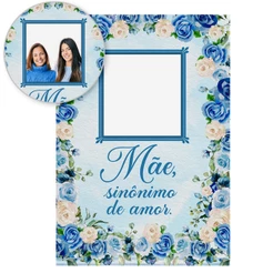 Painel Retangular Vazado para Foto Decoração Dia Das Mães Interativo Sublimado Em Tecido 1,50x2,20m