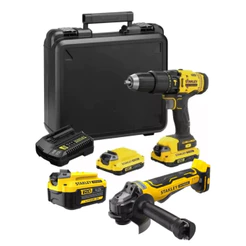 Furadeira Parafusadeira 20v com 2 baterias Scd711c2k + Esmerilhadeira Sbg700 + 1 Bateria 4.0 AH