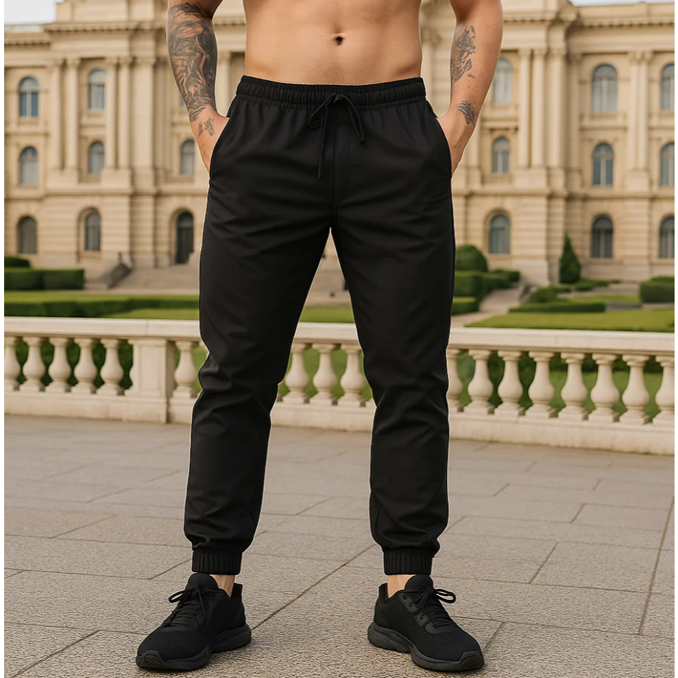 Calça Jogger Masculina Tactel Skinny Slim Punho Barra 2 Bolsos Lateral Esportiva Academia Casual em Oferta na Shopee