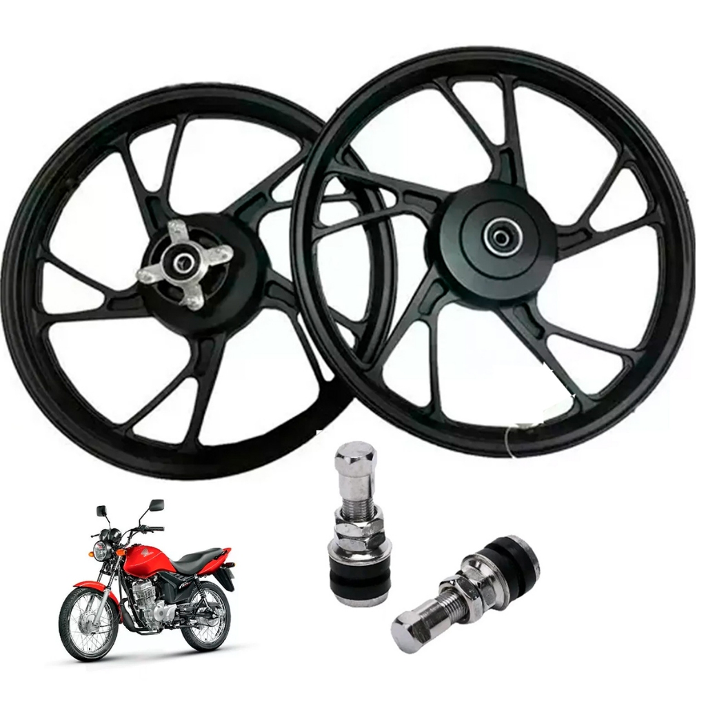 Roda Liga Leve Fan 125 2009 Em Diante Pe Galinha Preta