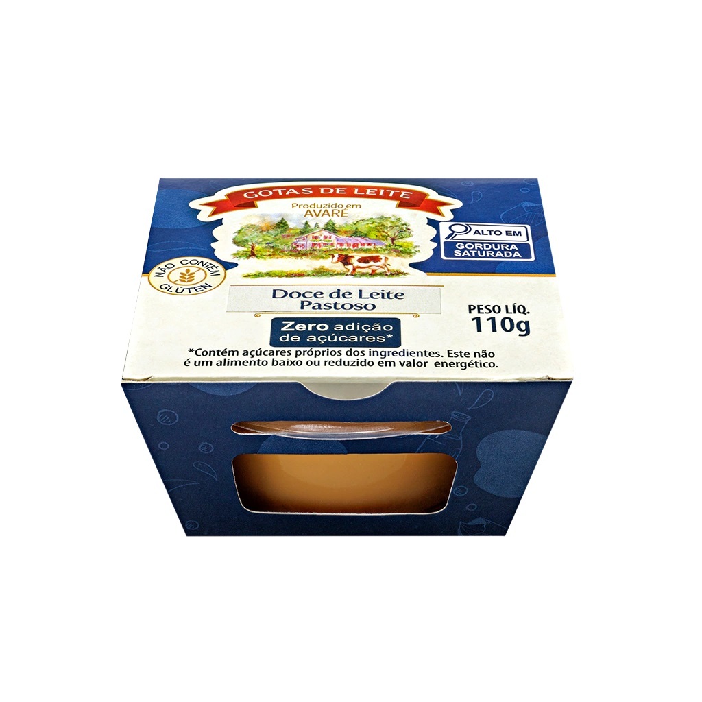 Doce de Leite Avaré Pastoso Zero Açucar 110g Gotas de Leite