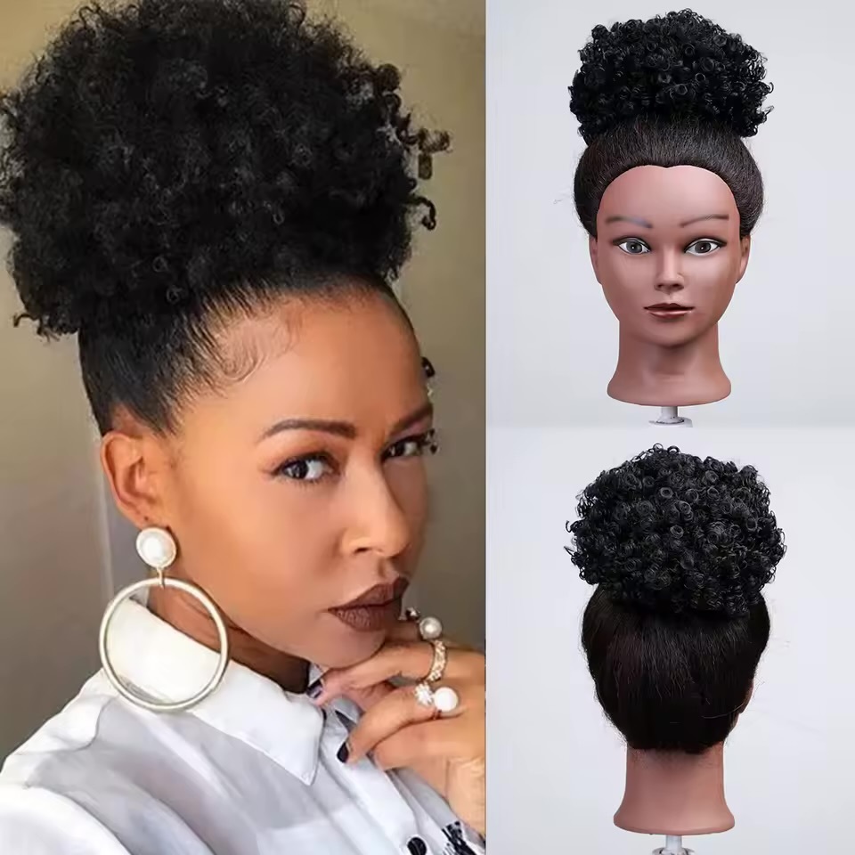 Afro Puff Cacheado De Fibra Orgânica Curly 25Cm 180g Cherey em Oferta na Shopee