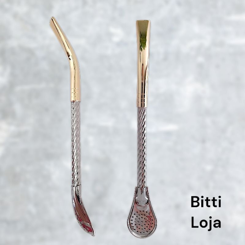 Bomba Chimarrão Bico de louro em Alpaca. 19cm em Oferta na Shopee