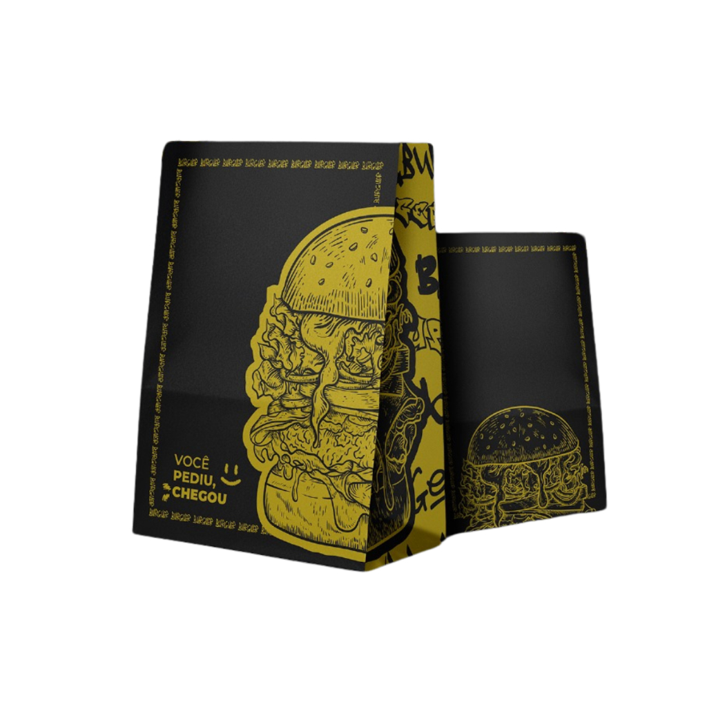 Saco De Papel Kraft Burguer Delivery G 24x15,5x31cm C/ 50 Unidades em Oferta na Shopee