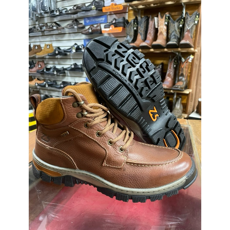 Bota Coturno em couro Zebu Whisky COM (ZIPER 75040) (SEM ZIPER 75010)