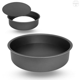 Forma Assadeira Redonda Fundo Removível Antiaderente Preto Grafite 25 cm Desmolde Fácil