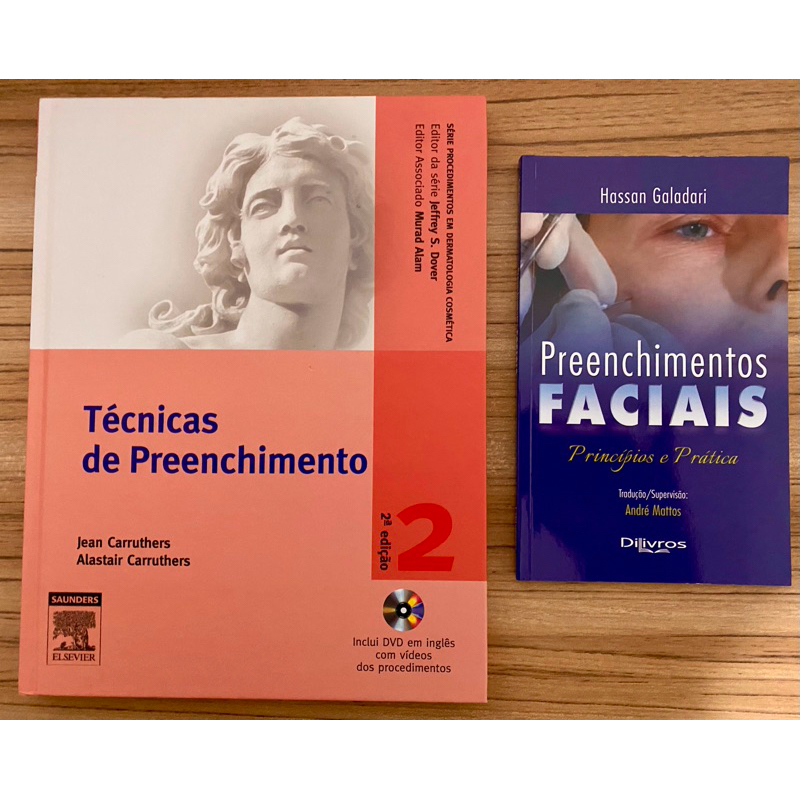 Coleção Preenchimentos Faciais 2 livros - Técnicas de Preenchimentos e preenchimentos faciais
