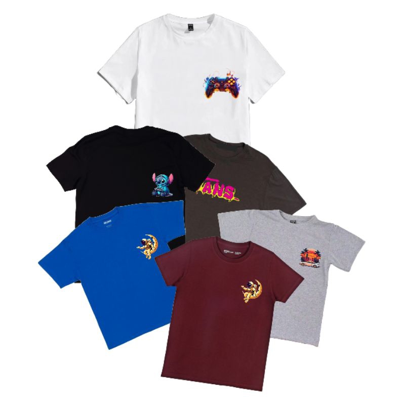 camiseta infantil Kit cm 3 camisetas infantis sortidas masculina, camiseta com diversas estampas e cores