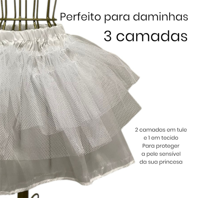 Saiote   Anágua, Lindo  Para Vestidos De Festas E Aniversario, Luxo  Infantil , Juvenil