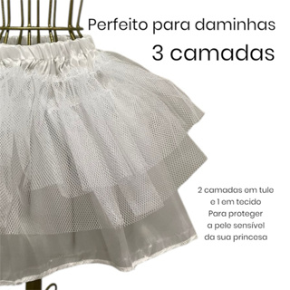 Saiote   Anágua, Lindo  Para Vestidos De Festas E Aniversario, Luxo  Infantil , Juvenil em Oferta na Shopee
