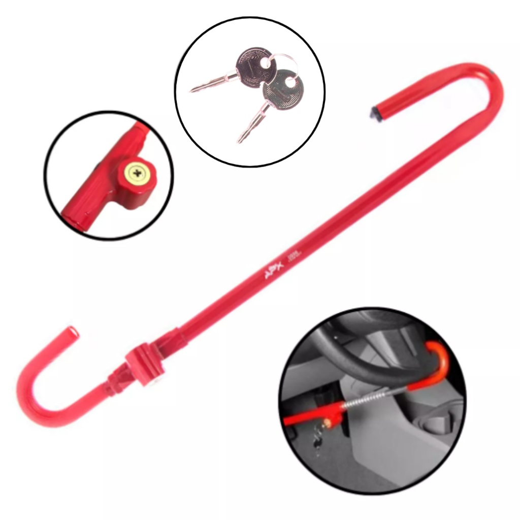 TRAVA DE SEGURANÇA ANTI FURTO VEÍCULO VOLANTE PEDAL UNIVERSAL em Oferta na Shopee
