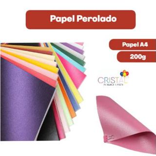 Papel perolado 200g - 50 folhas tamanho A4 em Oferta na Shopee