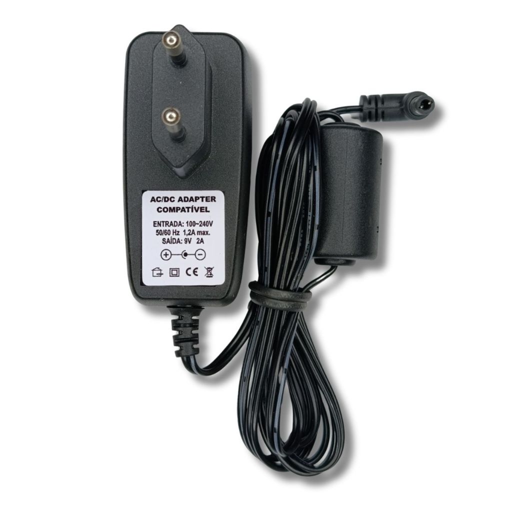 Fonte Carregador Para Rotuladora Brother Pt-80 H110 9v 2a Bivolt em Oferta na Shopee